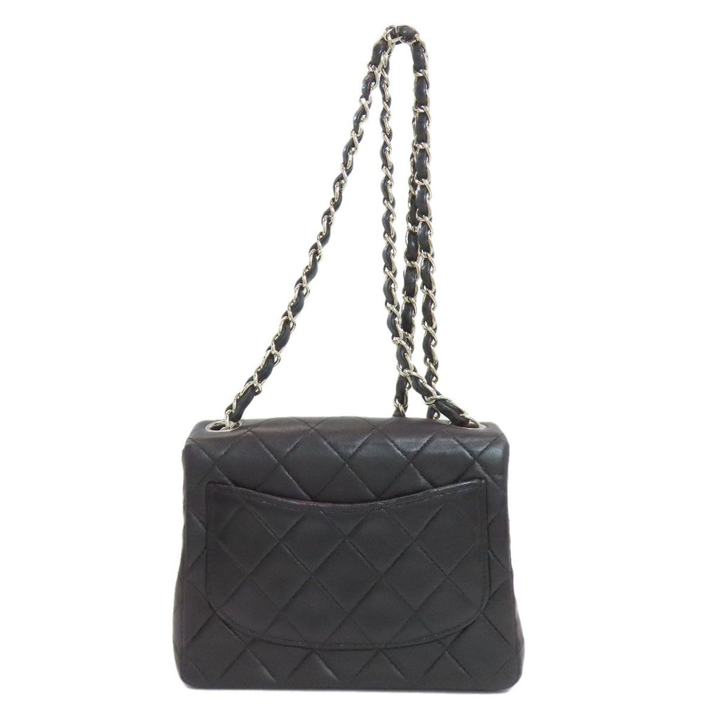 Chanel Chain Shoulder Quilted Silver Bag Lambskin — view 2