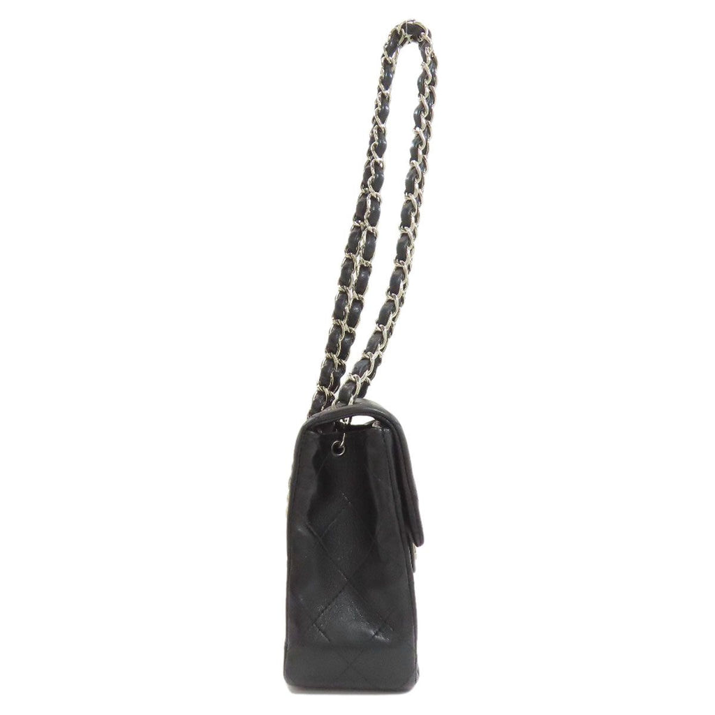 Chanel Chain Shoulder Quilted Silver Bag Lambskin — view 3