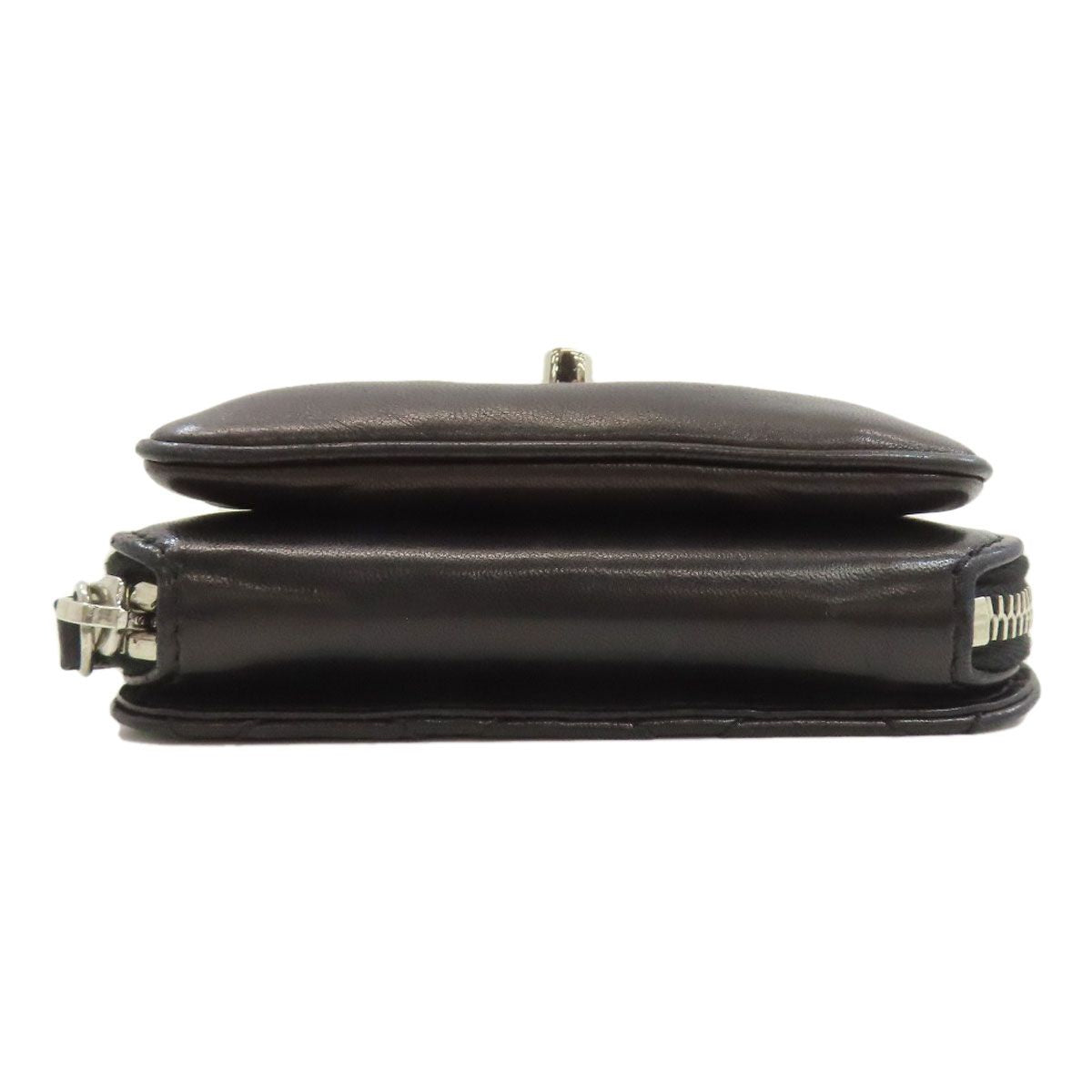 Chanel Chain Shoulder Quilted Silver Bag Lambskin — view 4