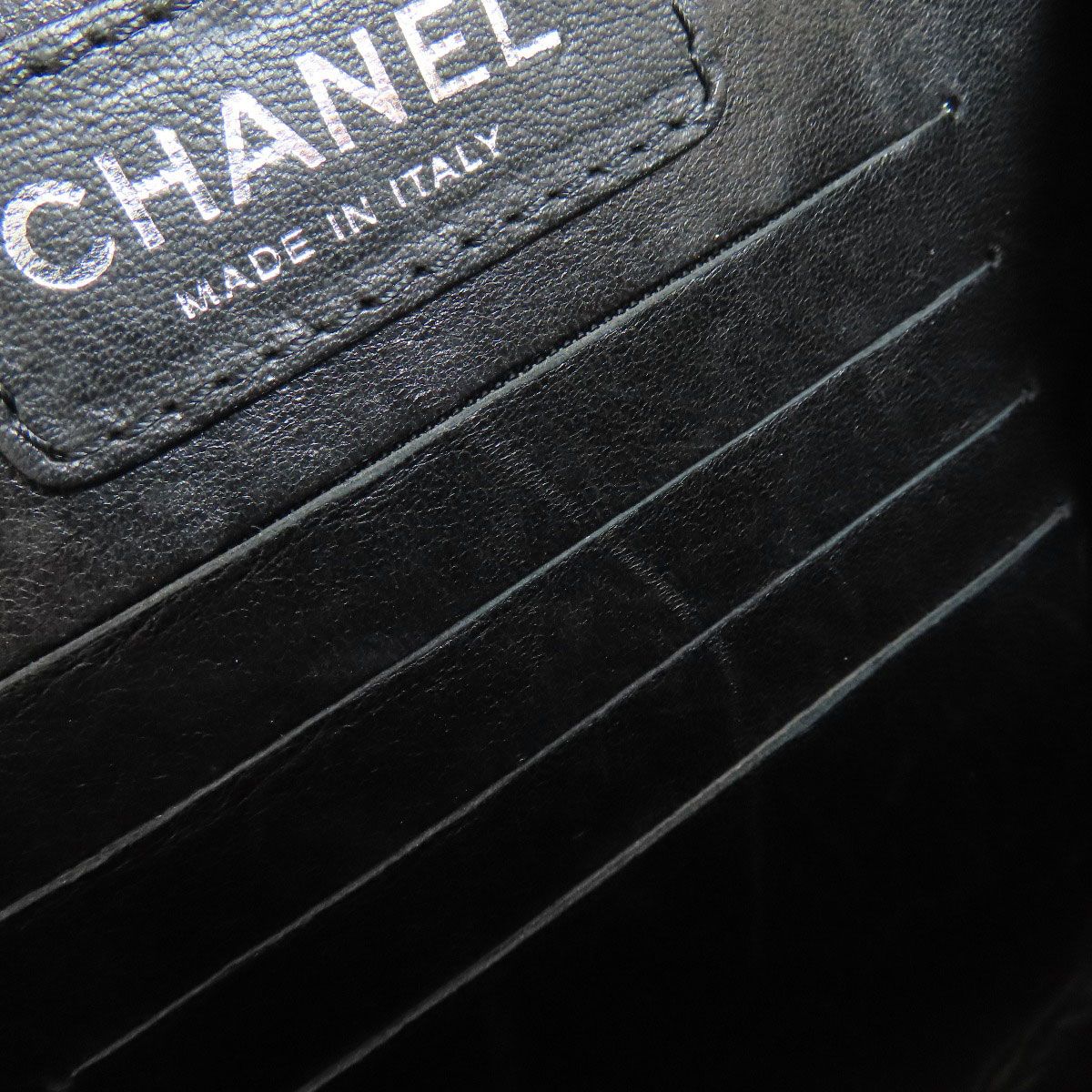 Chanel Chain Shoulder Quilted Silver Bag Lambskin — view 9