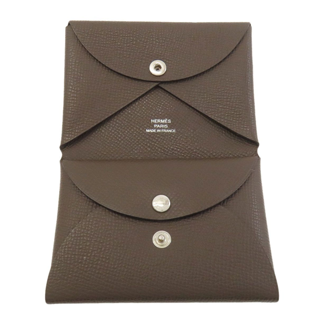 Hermes Calviduo Ecorse Silver Card Case Epsom — view 4