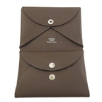 Hermes Calviduo Ecorse Silver Card Case Epsom — view 4