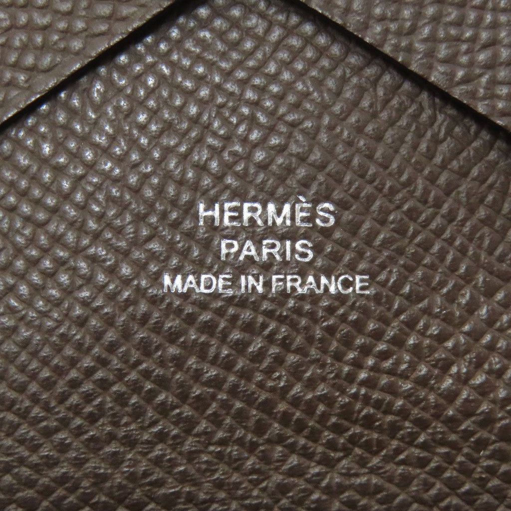 Hermes Calviduo Ecorse Silver Card Case Epsom — view 6