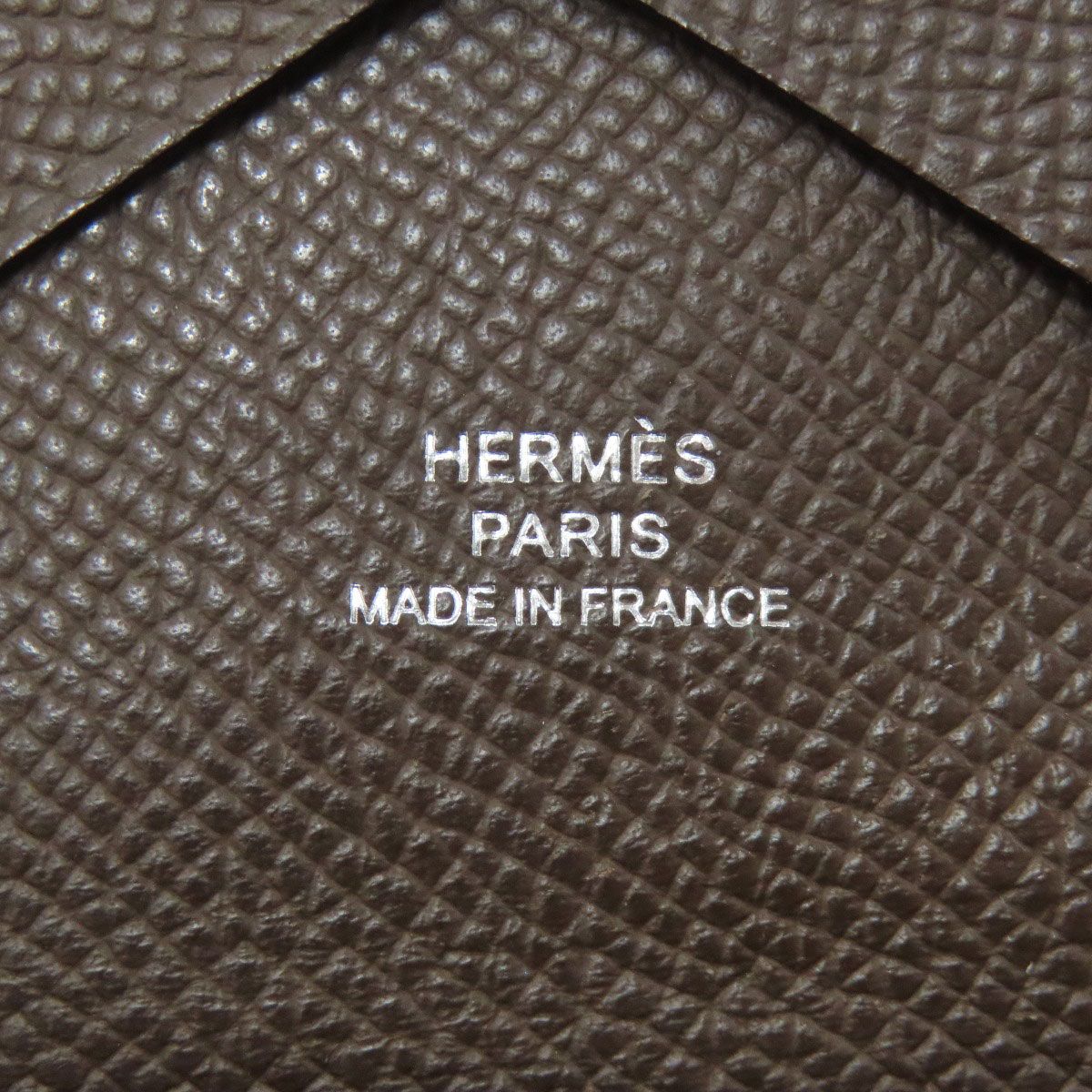 Hermes Calviduo Ecorse Silver Card Case Epsom — view 6