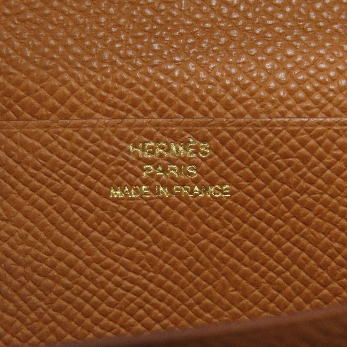 Hermes Bearn Souffle Gold Long Wallet Epsom — view 6