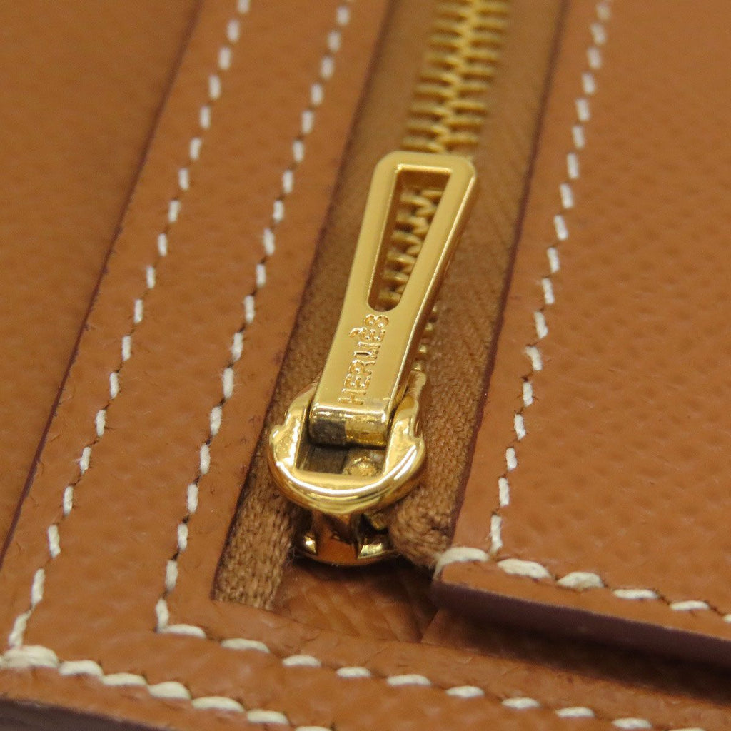 Hermes Bearn Souffle Gold Long Wallet Epsom — view 9