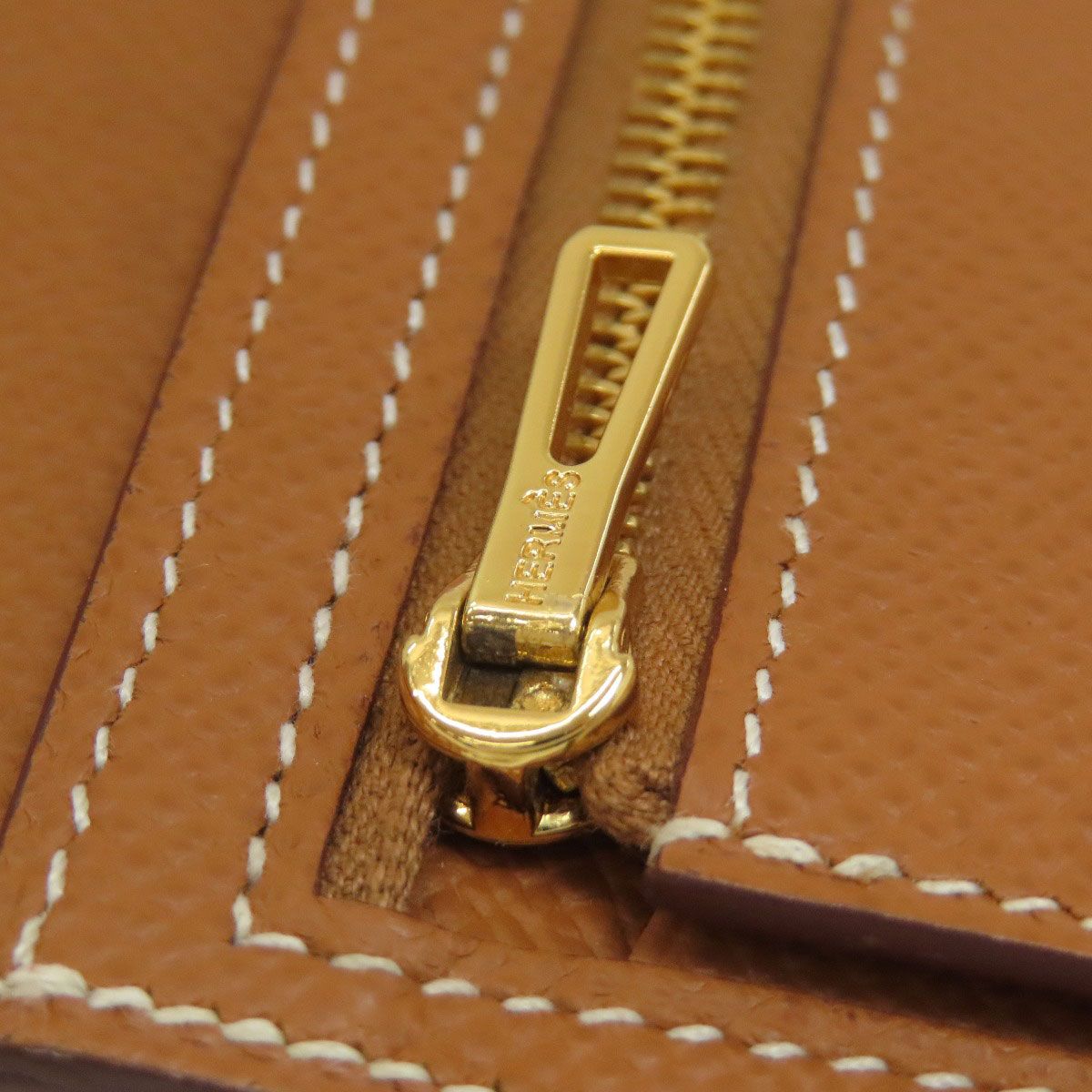 Hermes Bearn Souffle Gold Long Wallet Epsom — view 9