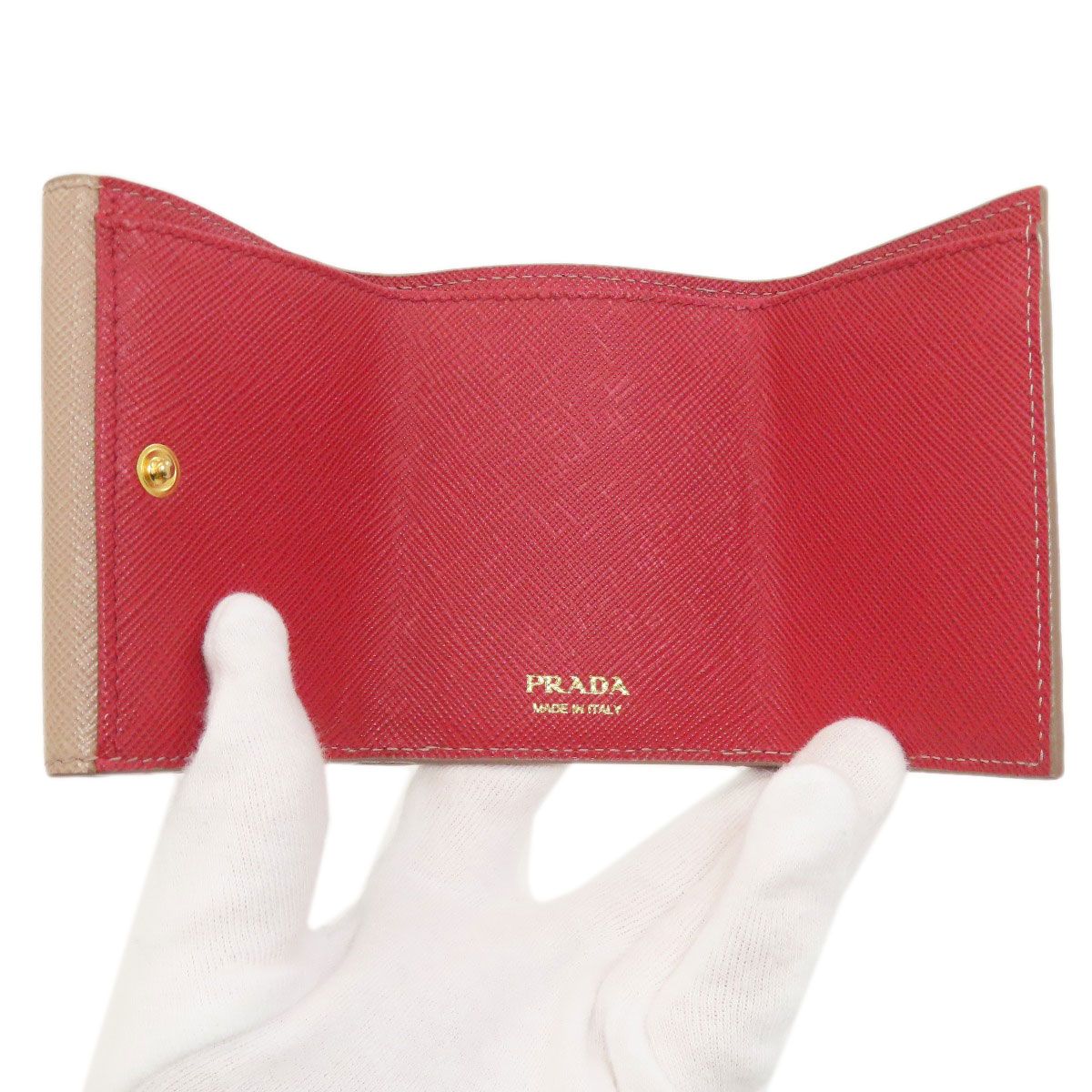 Prada Compact Wallet Bifold Saffiano — view 4