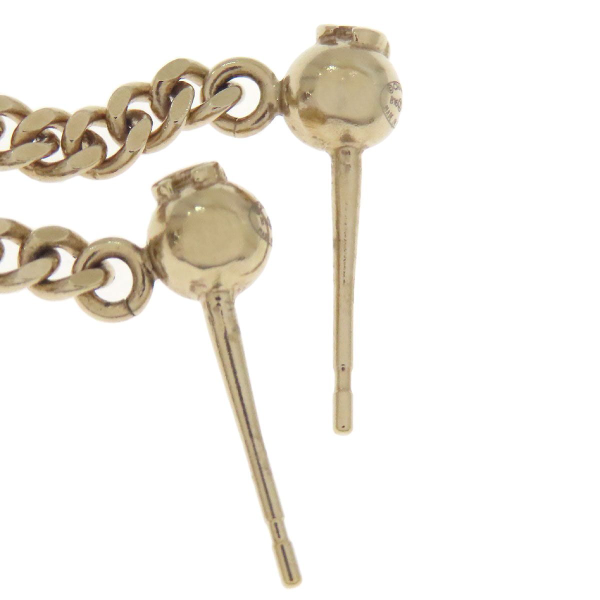 Chanel Chain CC Logo Earrings Metal Faux Pearl — view 4