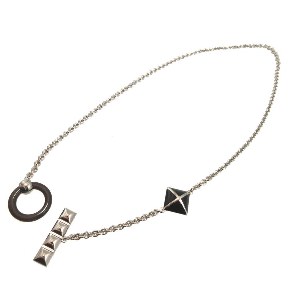 Hermes Medallion XO Collier de Chien Buffalo Horn Metal — view 2