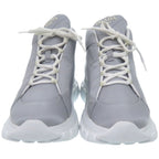 Prada High Cut Logo Re-Nylon Econyle Gray Sneakers — view 3