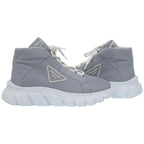Prada High Cut Logo Re-Nylon Econyle Gray Sneakers — view 7