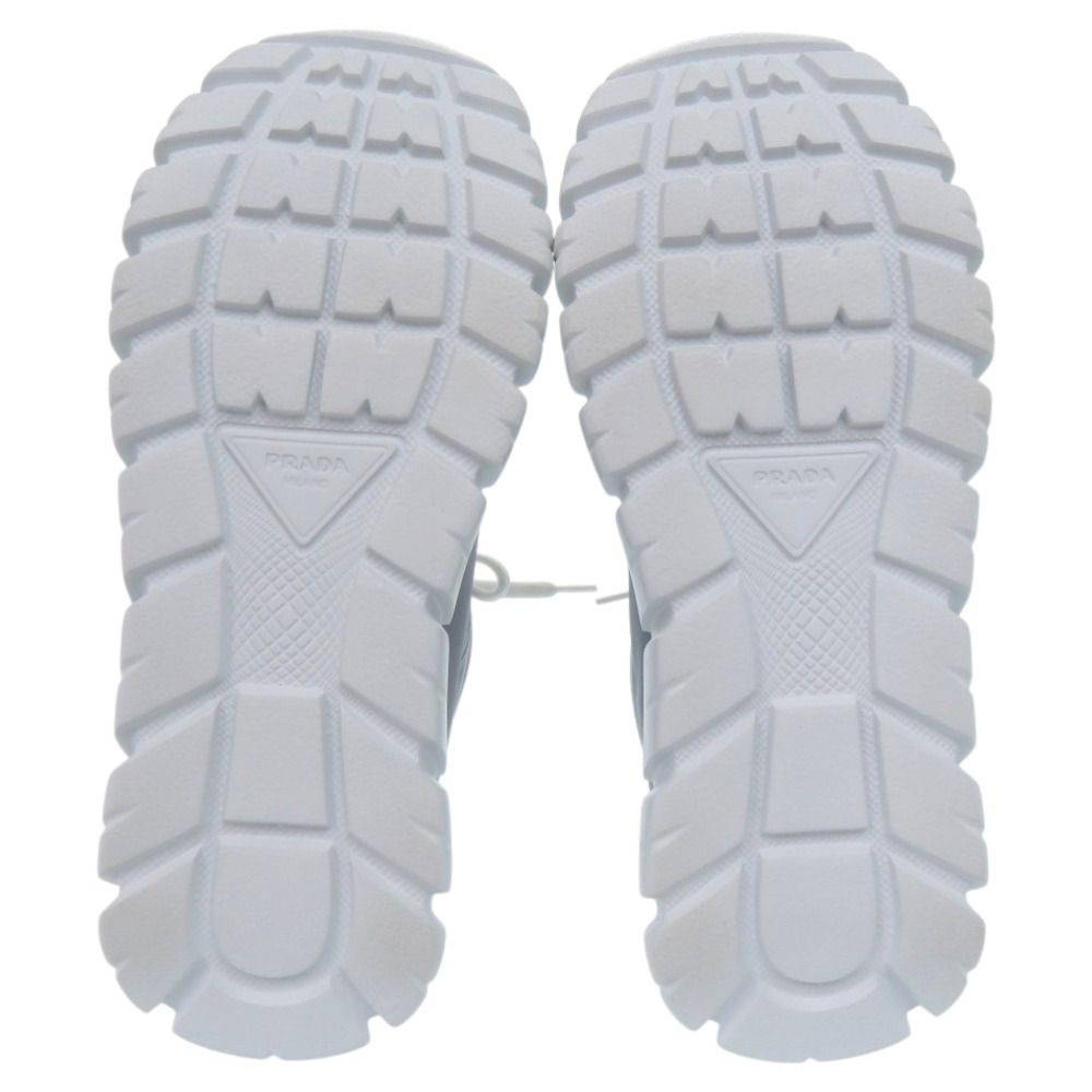 Prada High Cut Logo Re-Nylon Econyle Gray Sneakers — view 8