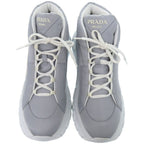 Prada High Cut Logo Re-Nylon Econyle Gray Sneakers — view 4