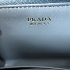 Prada Saffiano Triangle Leather Plate Blue Key — view 7