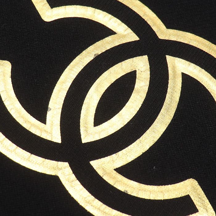 Chanel CC Logo Shawl Muffler Black Scarf — view 5