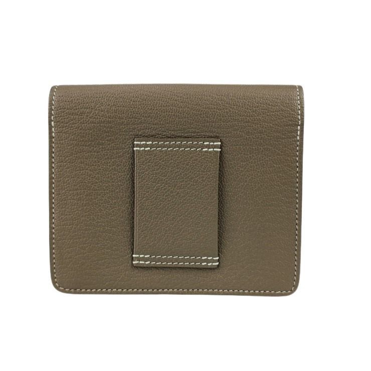 Hermes Coin Case Roulis Slim Etoupe Chevrumizol Silver — view 3