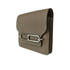 Hermes Coin Case Roulis Slim Etoupe Chevrumizol Silver — view 2