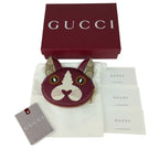 Gucci Coin Case GG Supreme Cat Shape Bold Beige Leather Gold — view 8