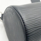 Louis Vuitton Handbag Soft Porochon PM Black Epi 2-Way Silver Hardw — view 4
