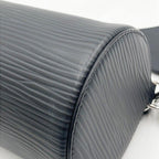 Louis Vuitton Handbag Soft Porochon PM Black Epi 2-Way Silver Hardw — view 5