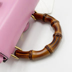 Gucci Handbag Bamboo Line Pink Calf 3Way — view 7