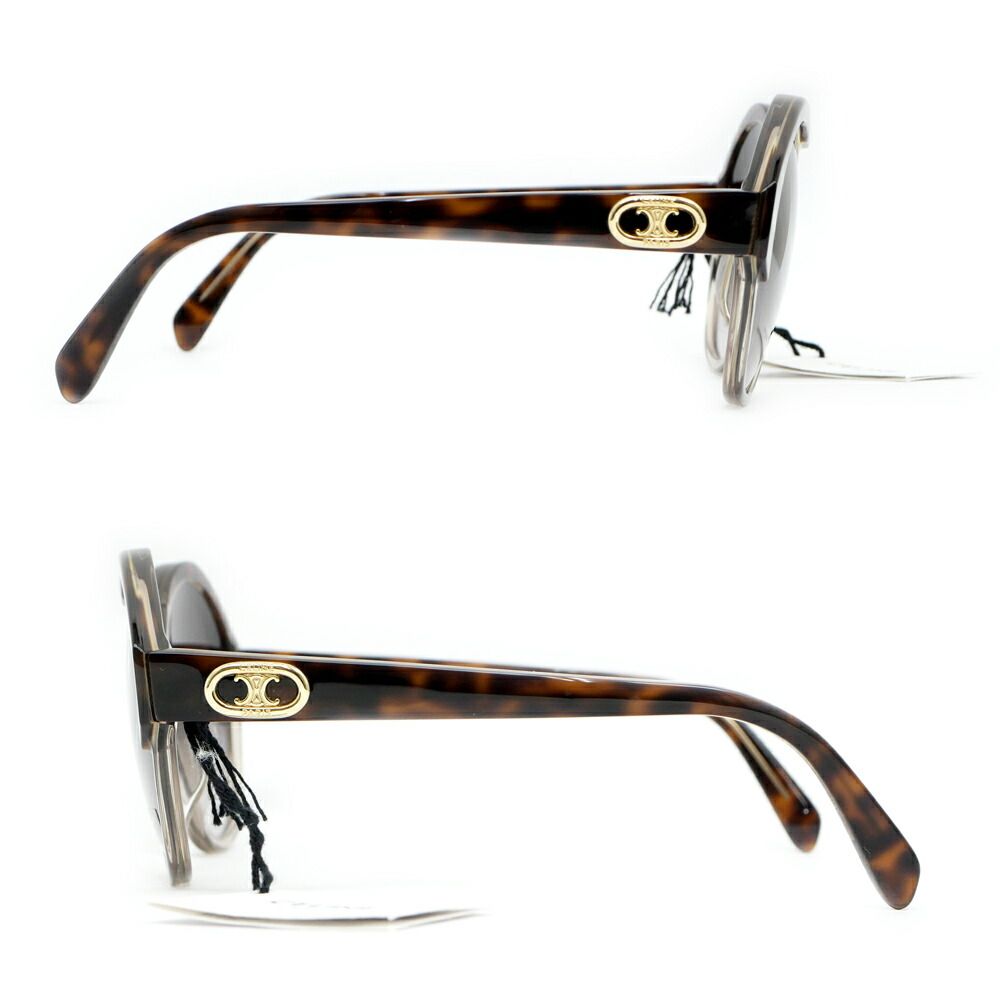 Celine Sunglasses Clear Brown Gold Eyewear — view 5