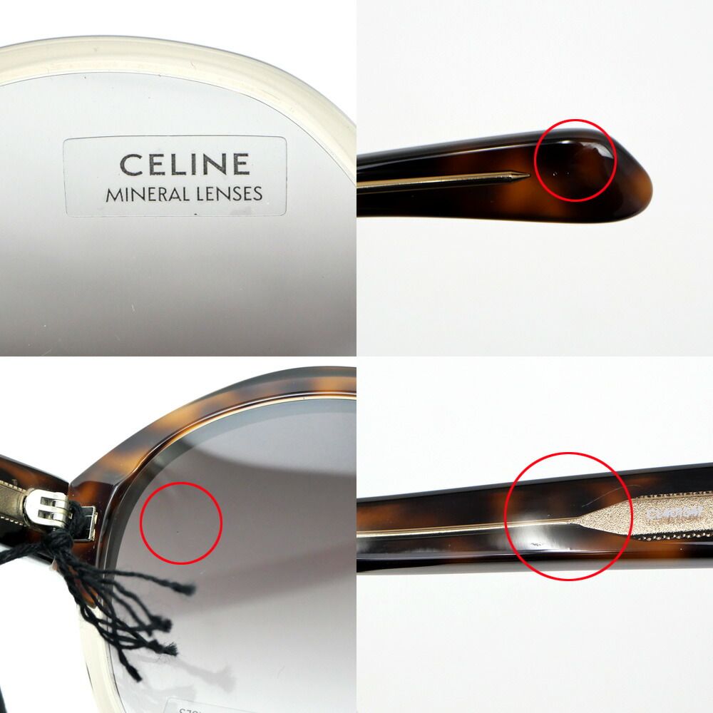 Celine Sunglasses Clear Brown Gold Eyewear — view 9