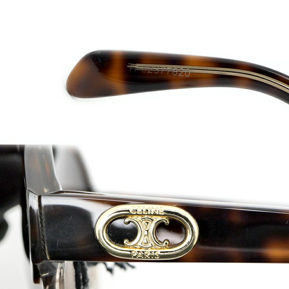Celine Sunglasses Clear Brown Gold Eyewear — view 7