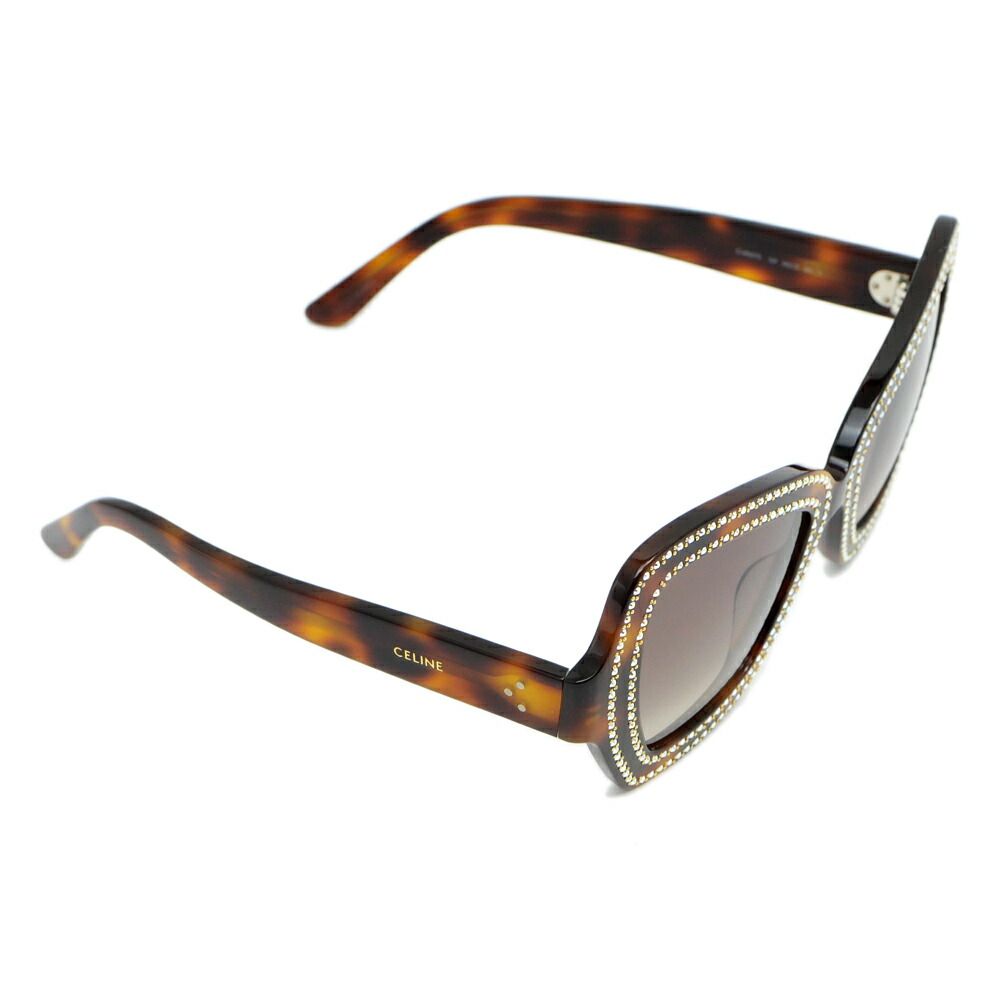 Celine Sunglasses Rhinestone Brown Silver — view 3