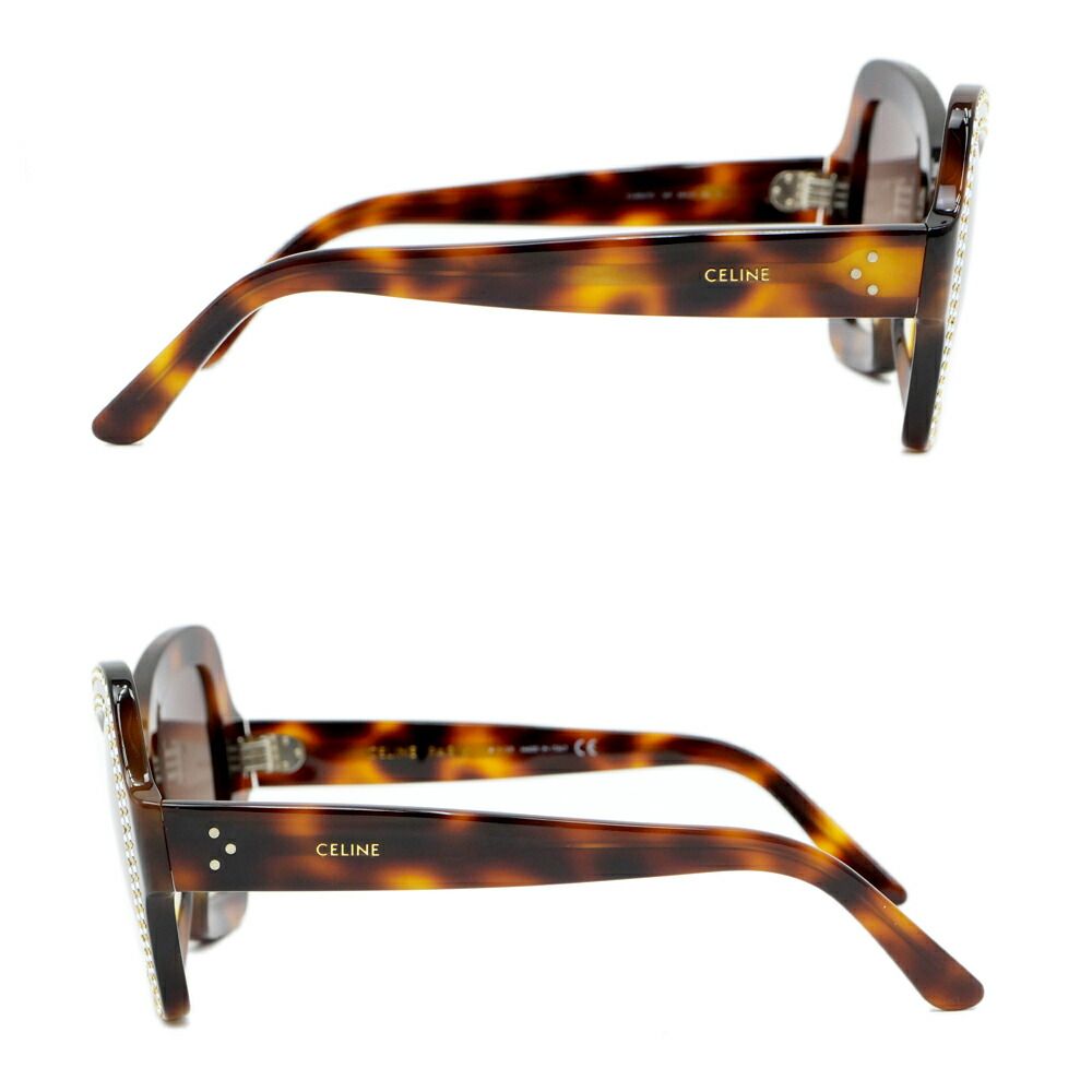 Celine Sunglasses Rhinestone Brown Silver — view 5