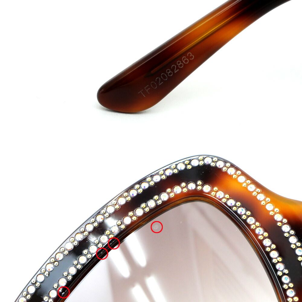 Celine Sunglasses Rhinestone Brown Silver — view 8