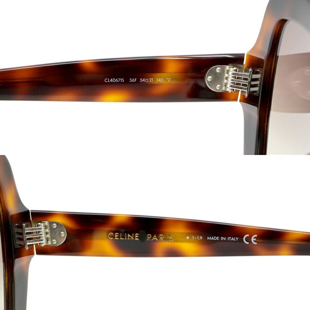Celine Sunglasses Rhinestone Brown Silver — view 6