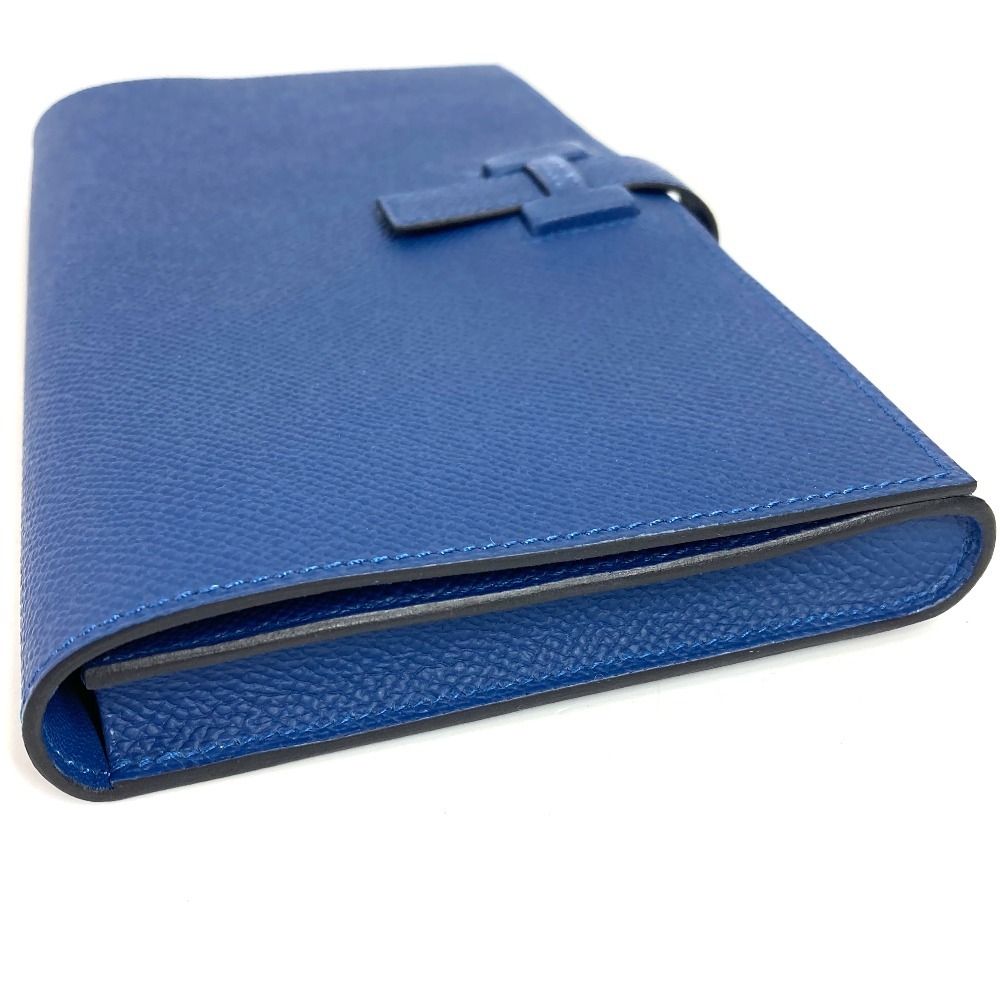 Hermes Long Wallet New-h Passant Toutemman Epsom Deep Blue — view 3
