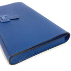 Hermes Long Wallet New-h Passant Toutemman Epsom Deep Blue — view 5