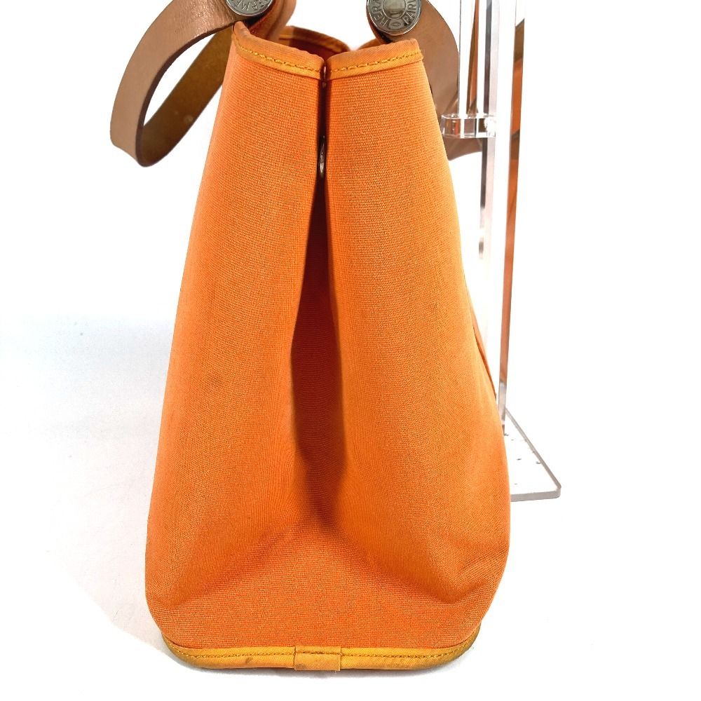 Hermes Tote Kabak Elan PM Canvas Leather Orange — view 2