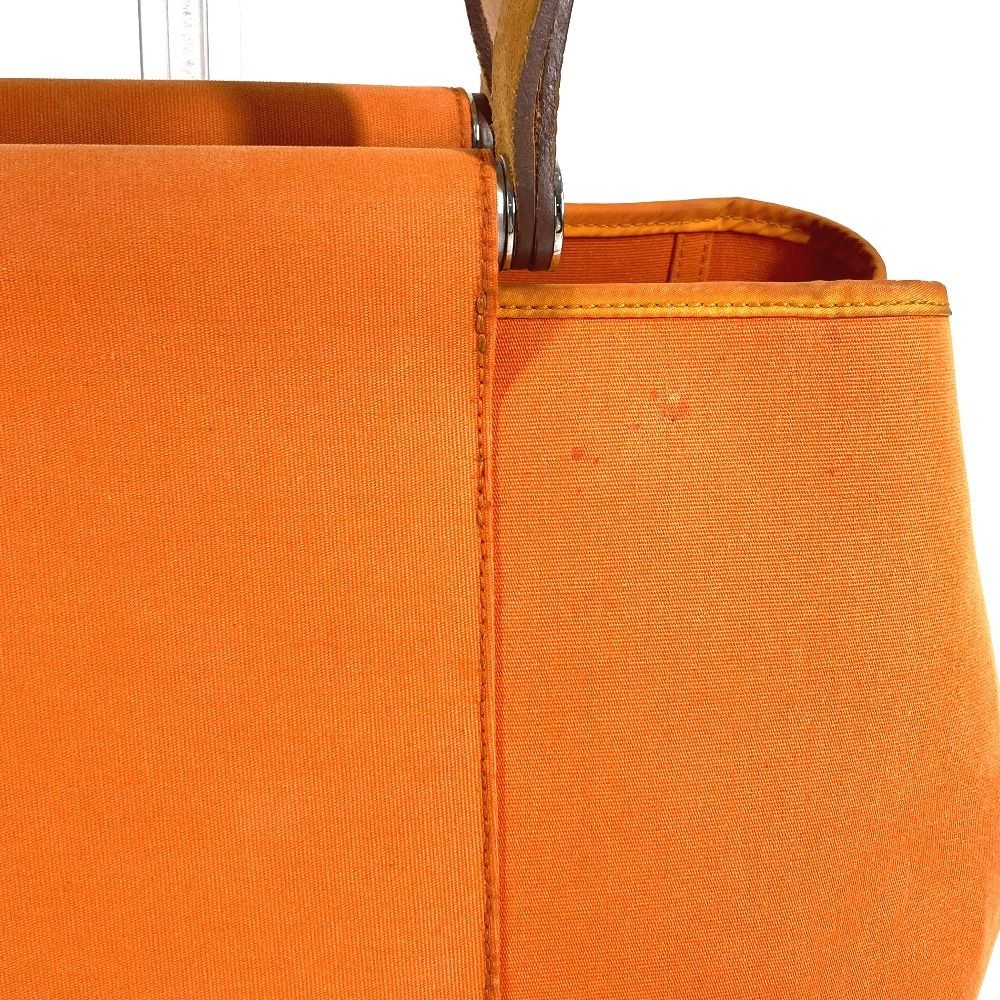 Hermes Tote Kabak Elan PM Canvas Leather Orange — view 4
