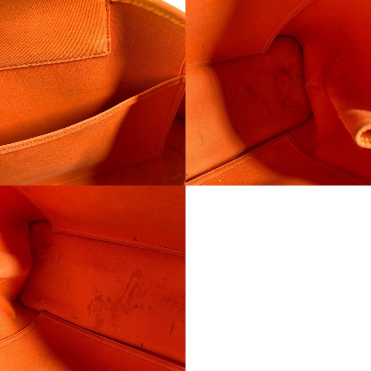 Hermes Tote Kabak Elan PM Canvas Leather Orange — view 9