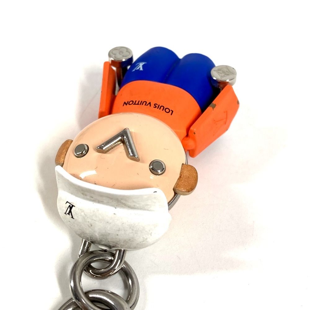 Louis Vuitton Key Holder Bag Charm Gaston Jim Metal White — view 8
