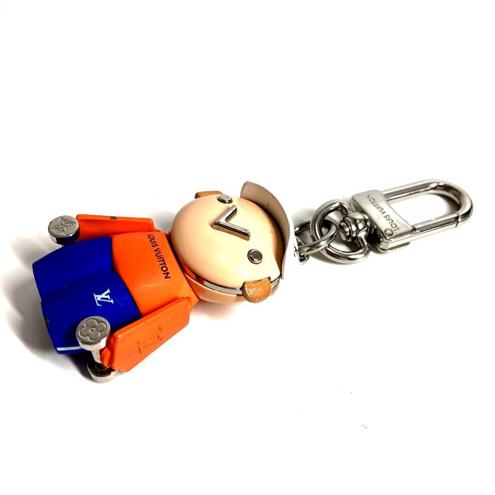 Louis Vuitton Key Holder Bag Charm Gaston Jim Metal White — view 4