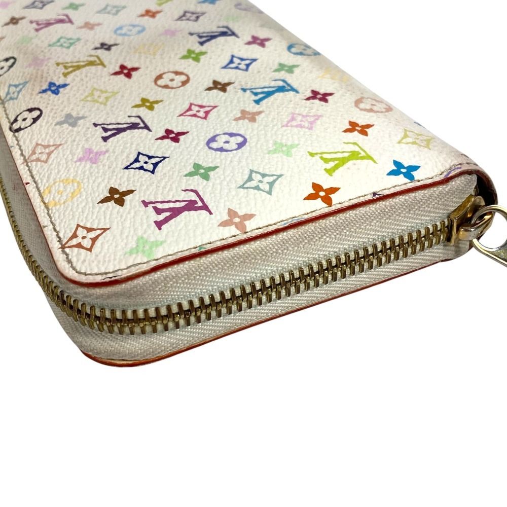 Louis Vuitton Zippy Long Wallet Monogram Multicolor Canvas White — view 6