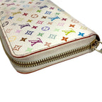 Louis Vuitton Zippy Long Wallet Monogram Multicolor Canvas White — view 6