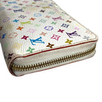 Louis Vuitton Zippy Long Wallet Monogram Multicolor Canvas White — view 3