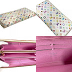 Louis Vuitton Zippy Long Wallet Monogram Multicolor Canvas White — view 8