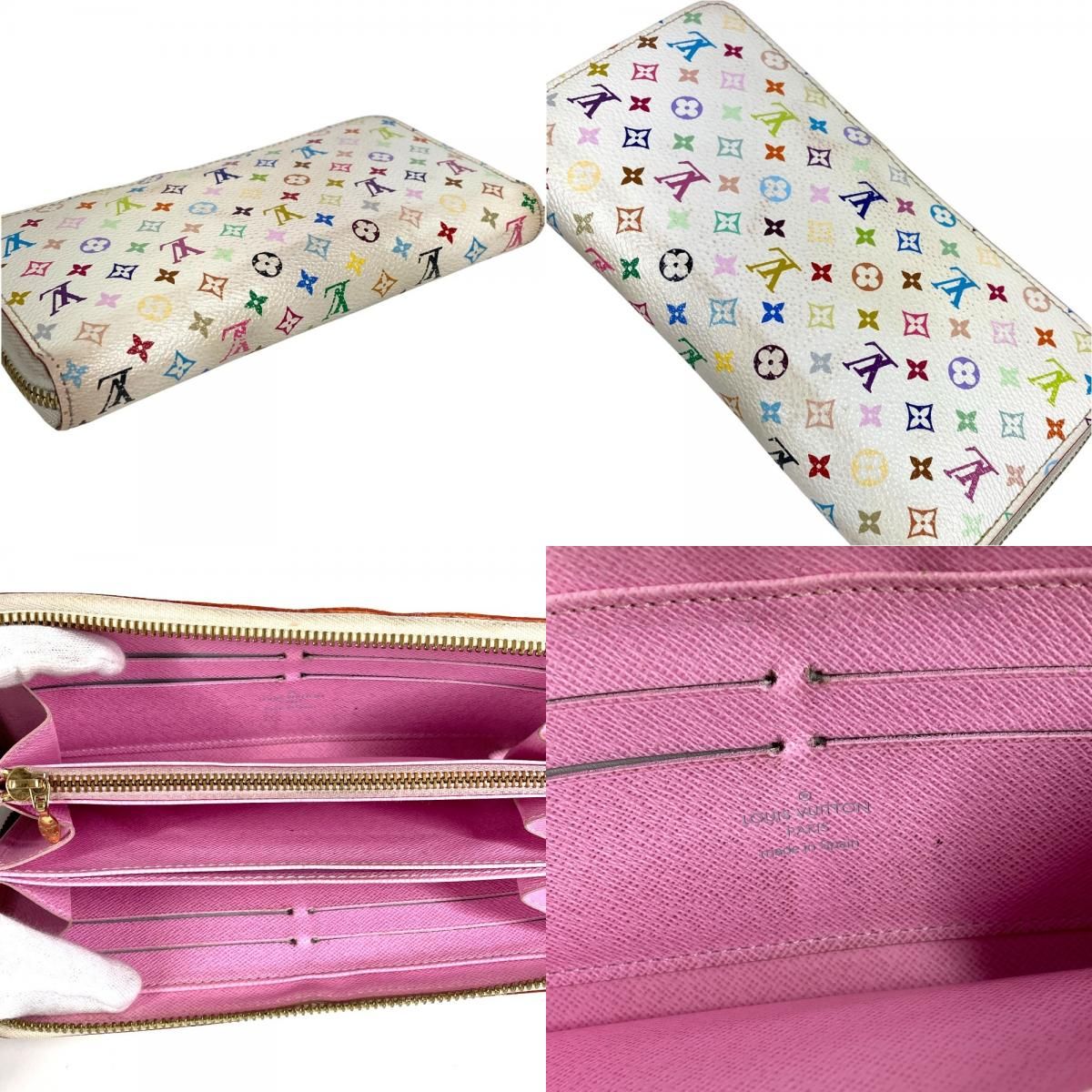 Louis Vuitton Zippy Long Wallet Monogram Multicolor Canvas White — view 8