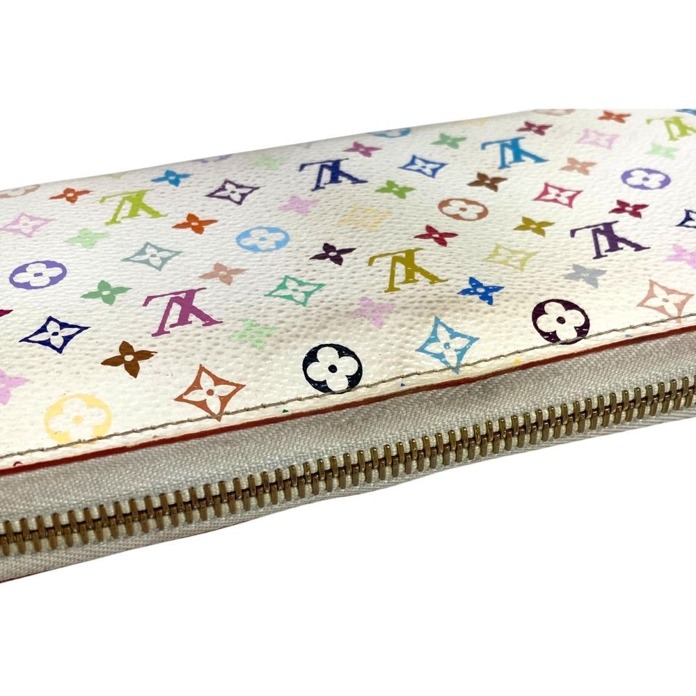 Louis Vuitton Zippy Long Wallet Monogram Multicolor Canvas White — view 4