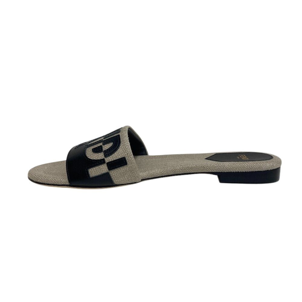 Fendi Slide Sandals Black — view 2