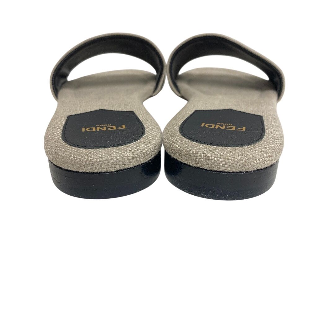 Fendi Slide Sandals Black — view 6