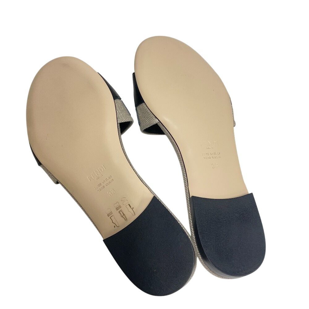 Fendi Slide Sandals Black — view 7