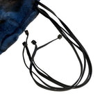 Fendi Ori Rug Silk Mohair Muffler Navy Scarf — view 4